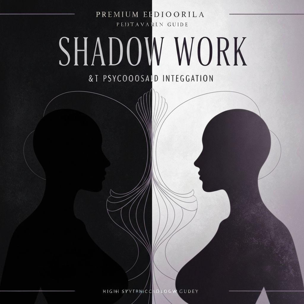 Elegant visualization of duality and self-integration with light and shadow merging harmoniously in deep charcoal and soft silver tones